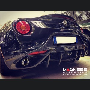 Alfa Romeo 4C Rear Diffuser Flap Deflector - Carbon Fiber - Gloss